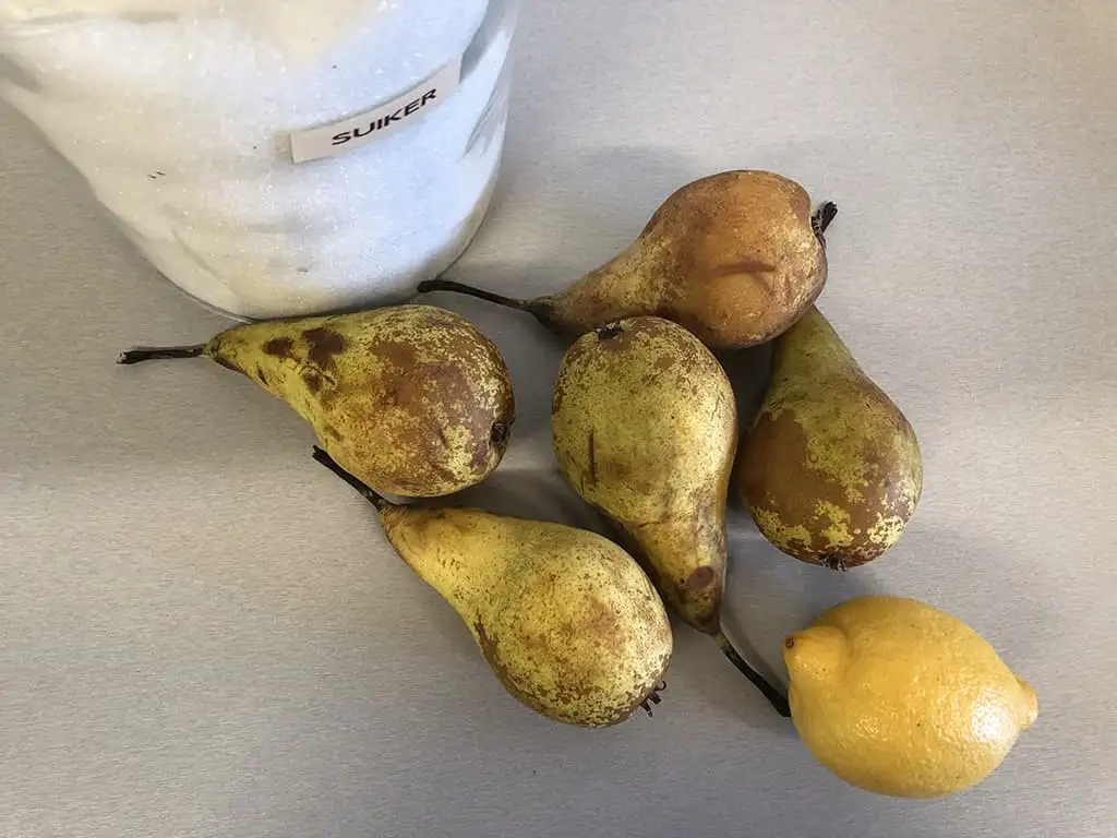Peren sorbet ingrediënten