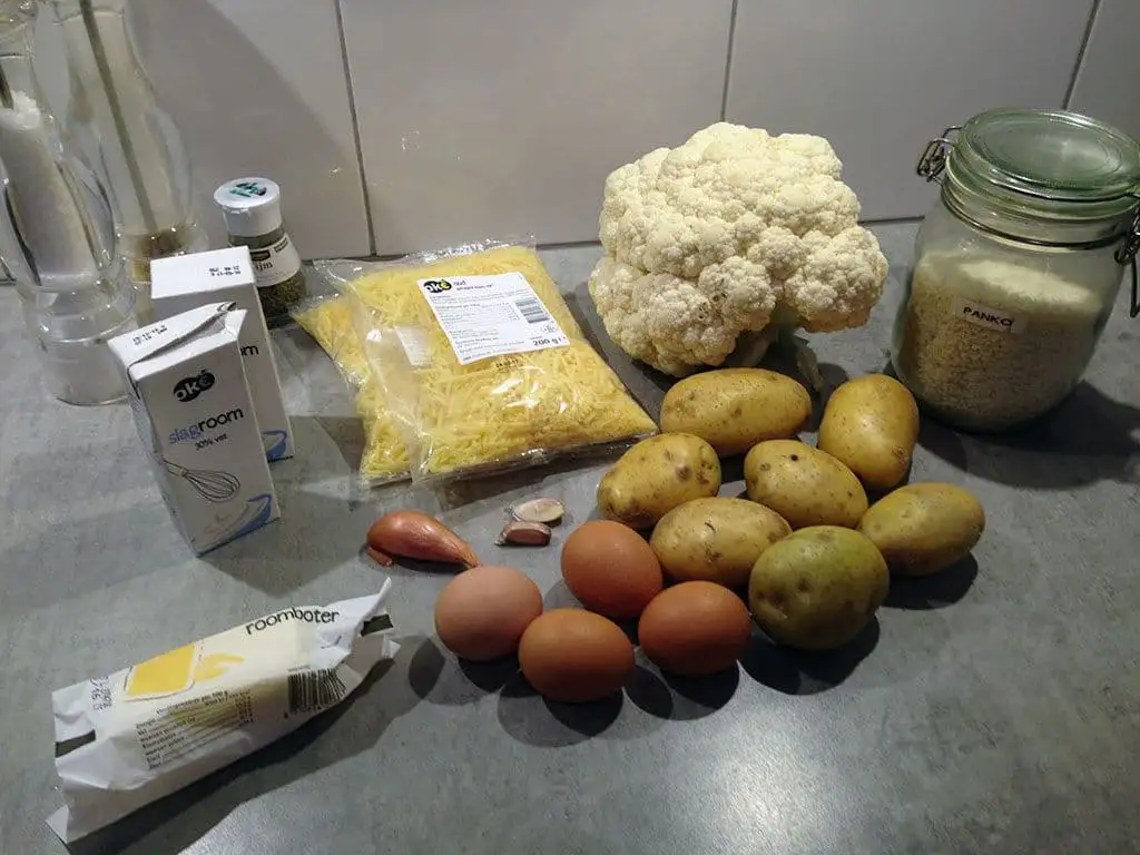 Aardappel-bloemkool gratin ingrediënten