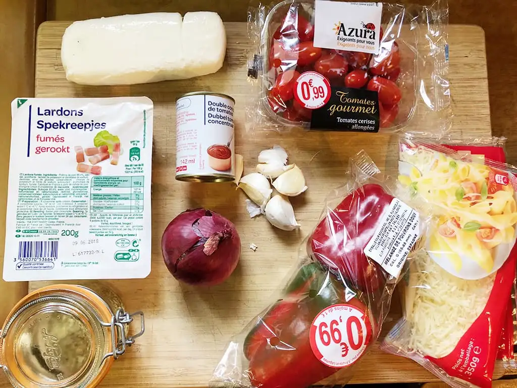 Panpizza ingrediënten