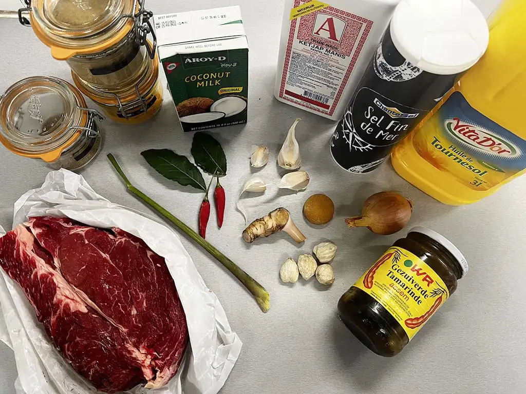Daging Roedjak ingrediënten