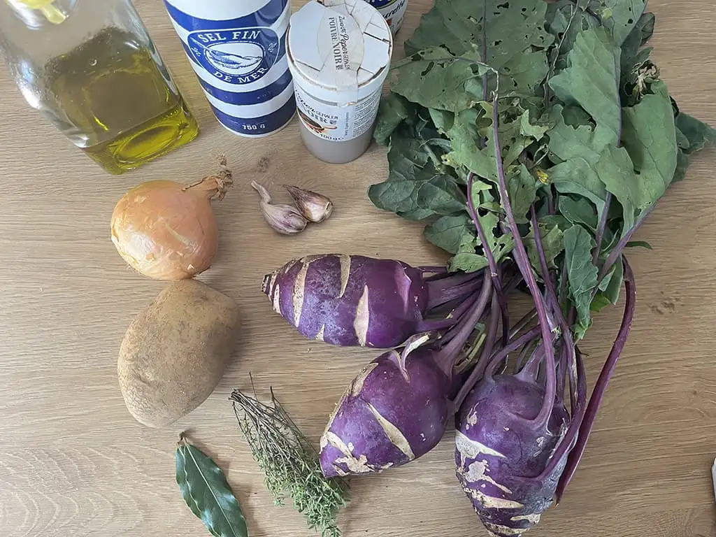 Koolrabi soep ingrediënten