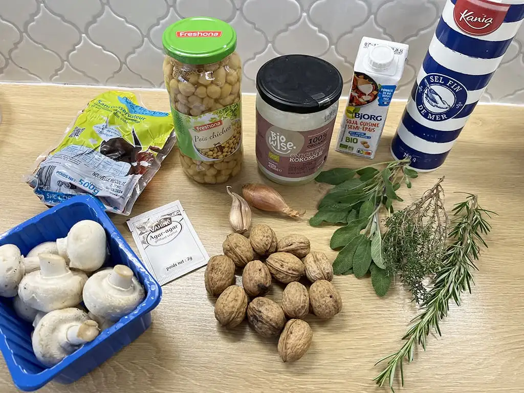 Faux gras (vegan) ingrediënten