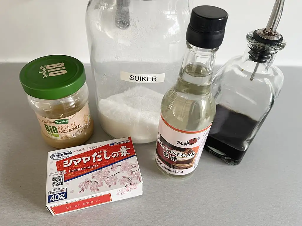 Goma dare saus ingrediënten