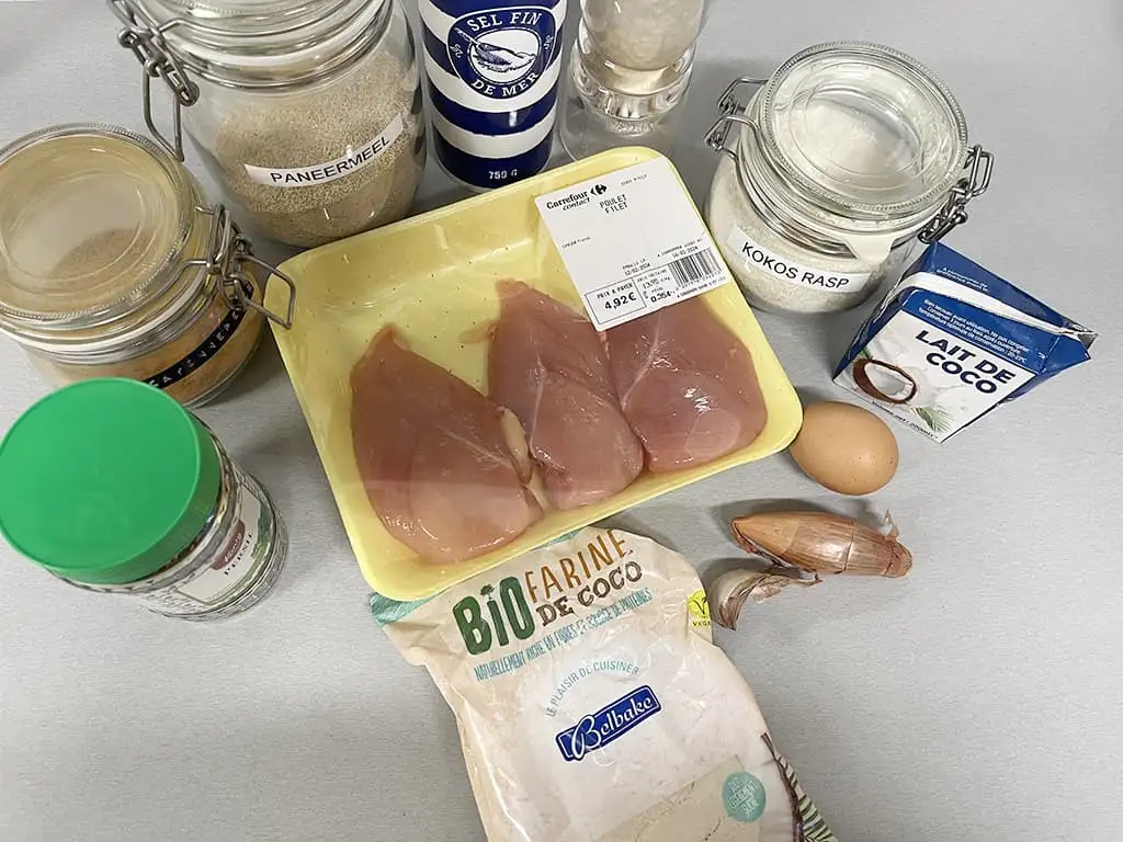 Kokos-kipballetjes ingrediënten