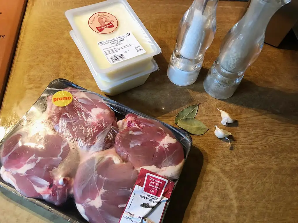 Confit de canard ingrediënten