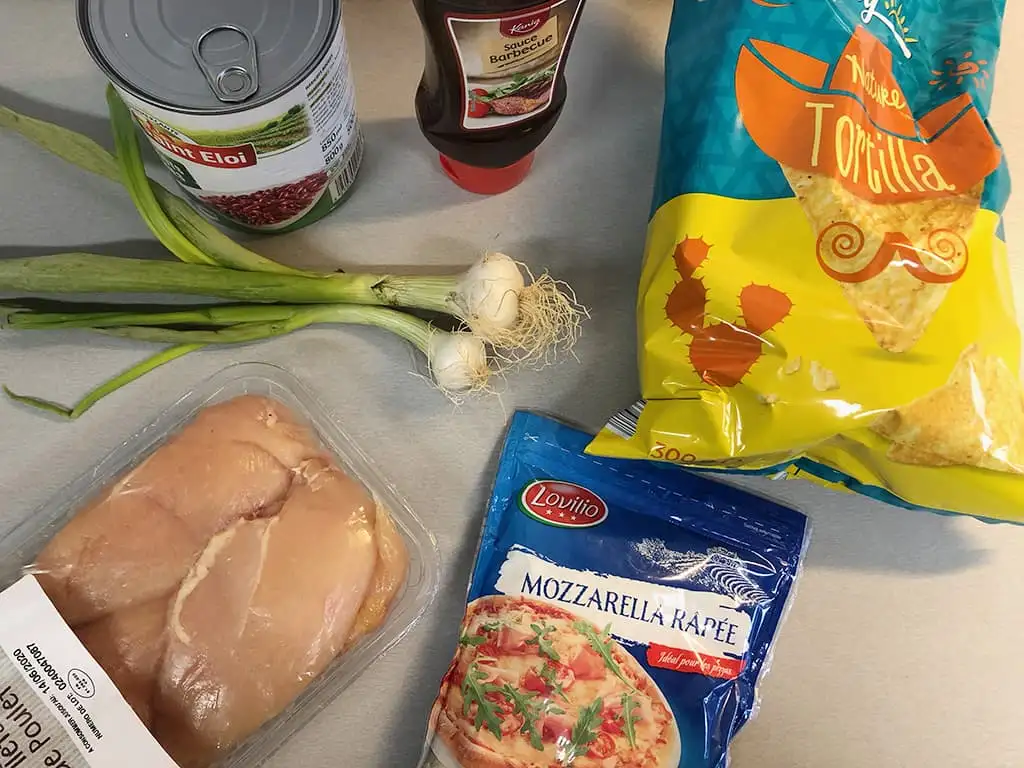 Nachos met pulled chicken ingrediënten