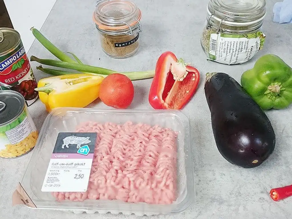 Taco's met gehakt ingrediënten