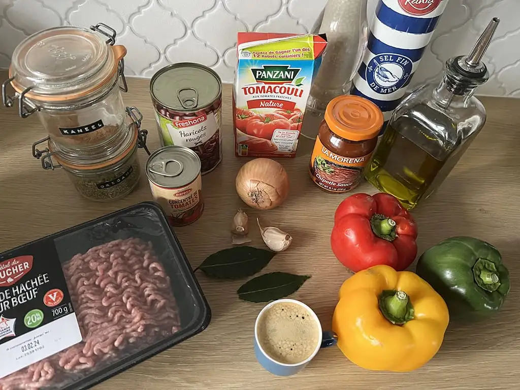 Chili con carne met chipotle saus ingrediënten