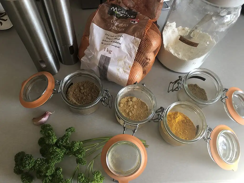 Uienbeignets ingrediënten