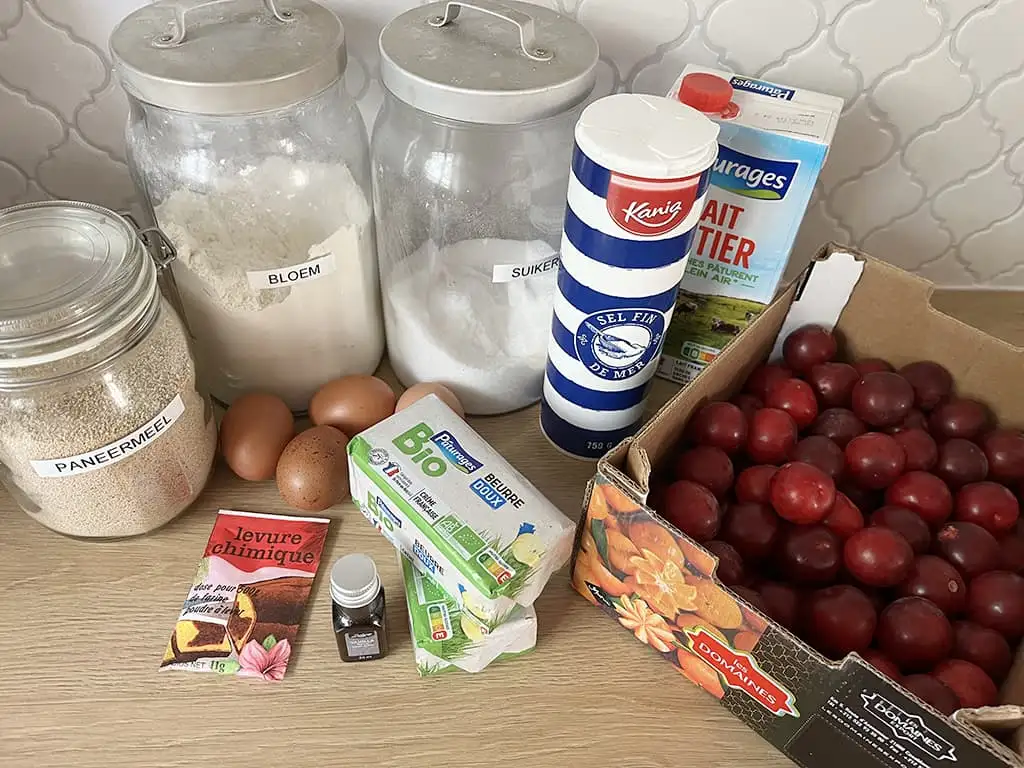 Mirabellen kruimeltaart ingrediënten