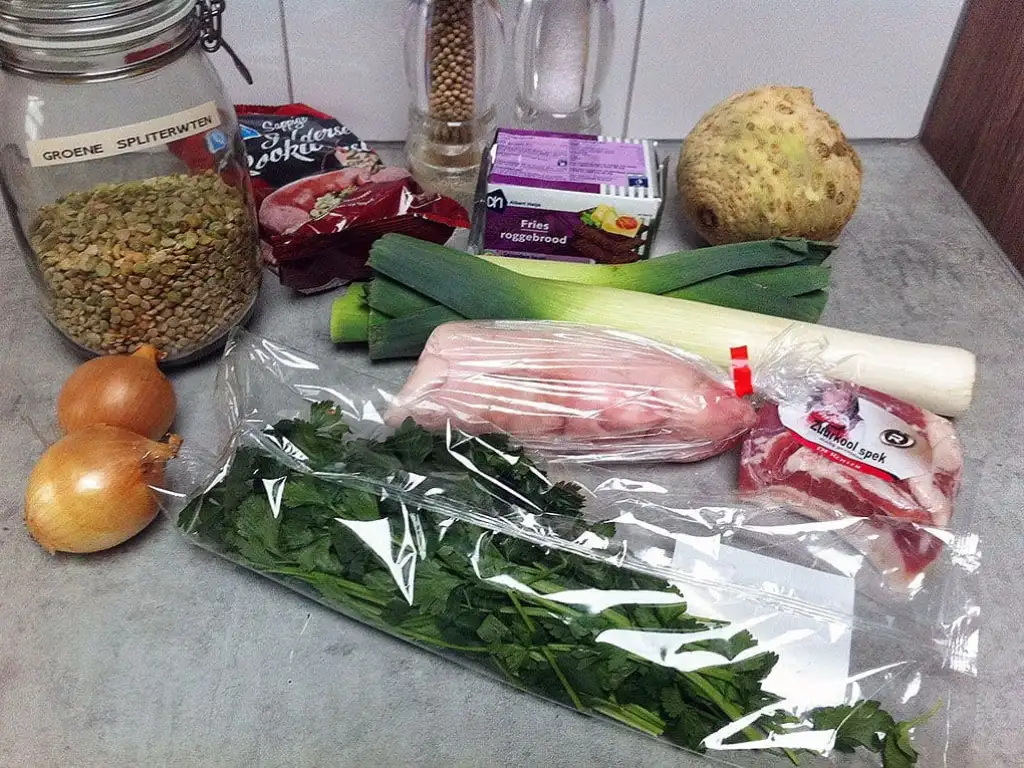 Erwtensoep ingrediënten