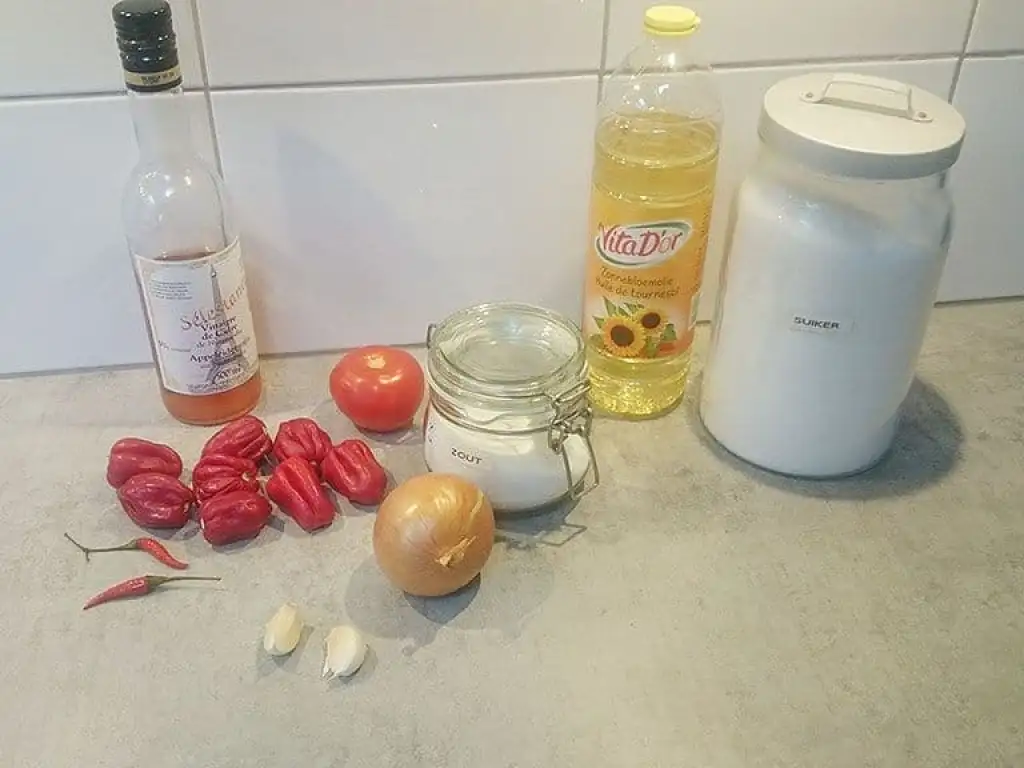 Scotch bonnet peper sambal ingrediënten