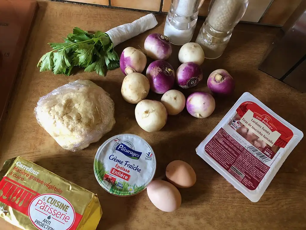 Hartige taartjes met meiknol ingrediënten