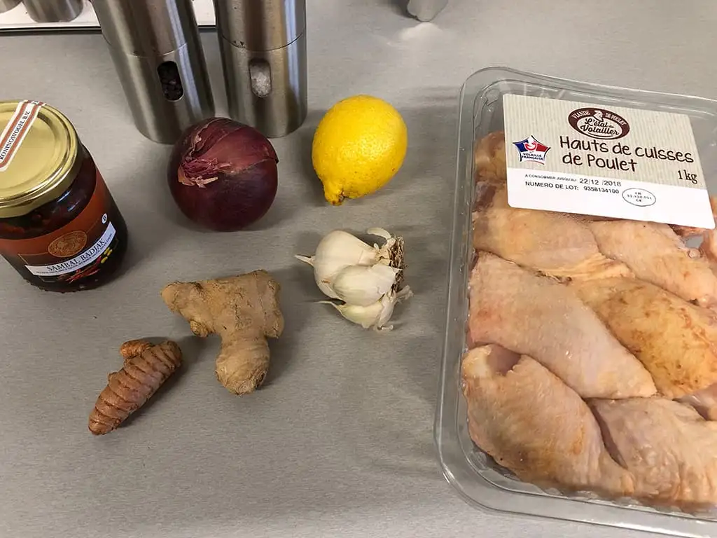 Kurkuma kip ingrediënten