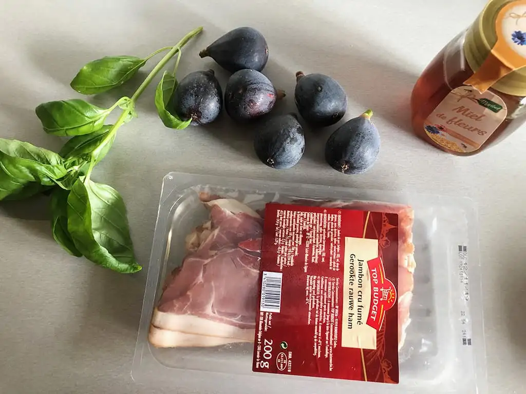 Vijgen en ham hapjes ingrediënten