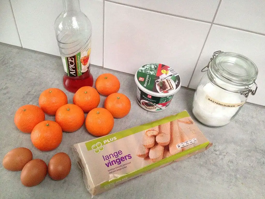Mandarijnen tiramisu ingrediënten