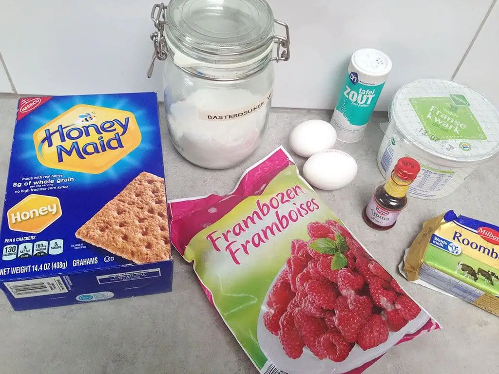 Frambozen kwarktaart ingrediënten