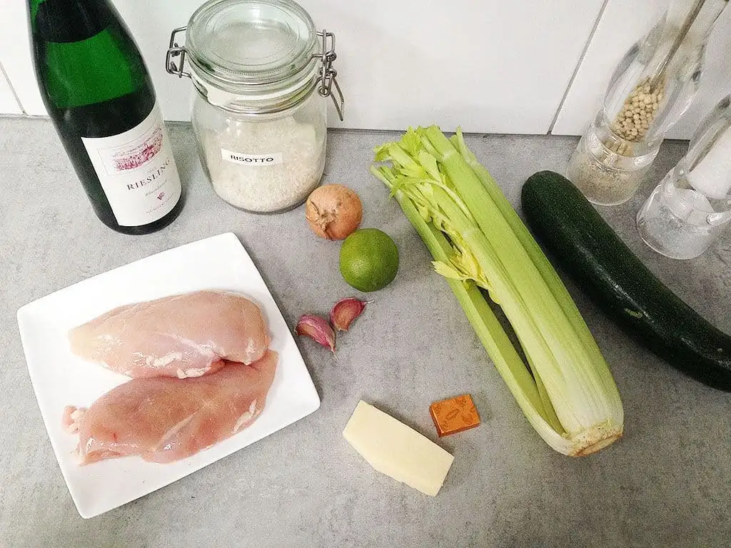 Gegrilde kip risotto ingrediënten
