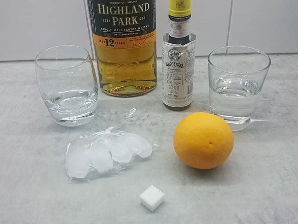 Ouderwetse whiskey cocktail ingrediënten