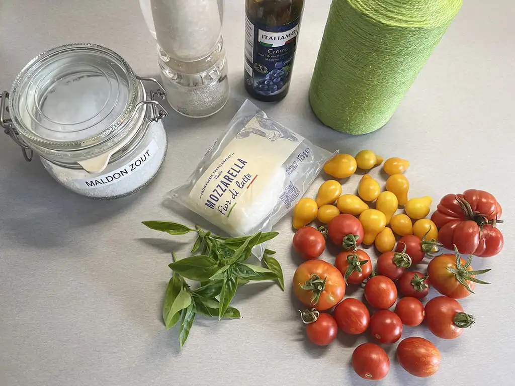 Salade caprese met balsamico ingrediënten