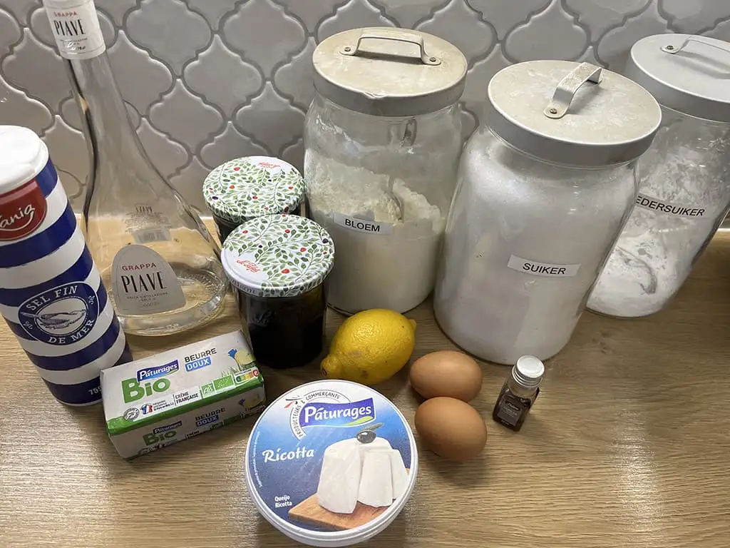 Kersentaart met ricotta ingrediënten
