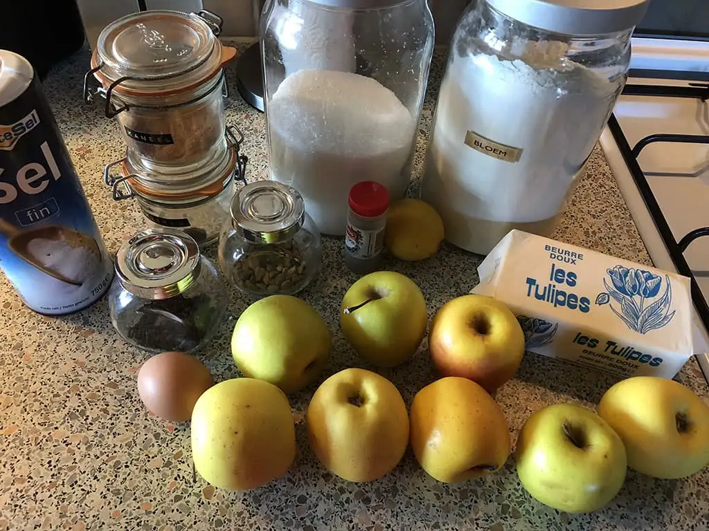 Kruidige appeltaart ingrediënten