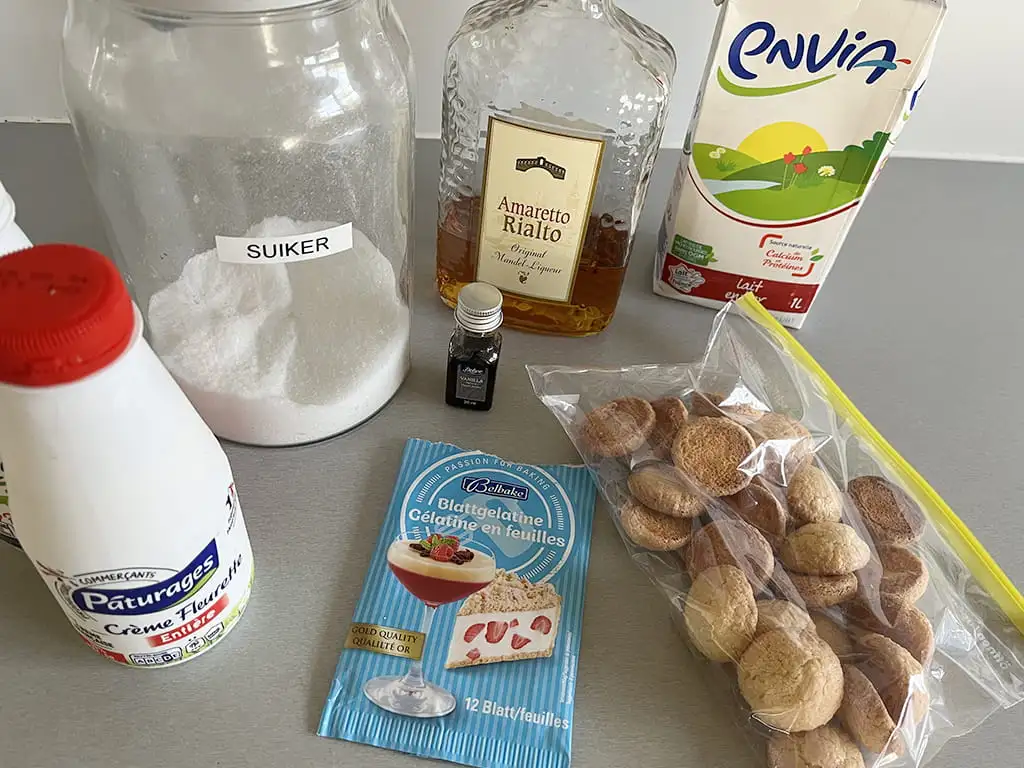 Bitterkoekjespudding ingrediënten