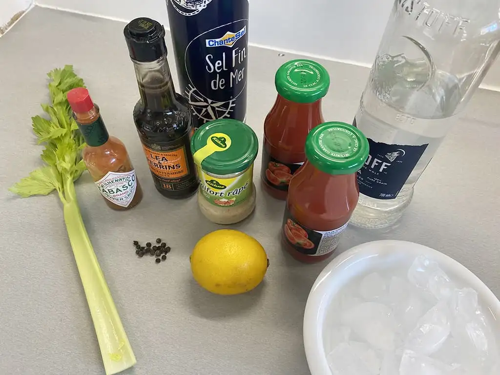 Bloody mary ingrediënten