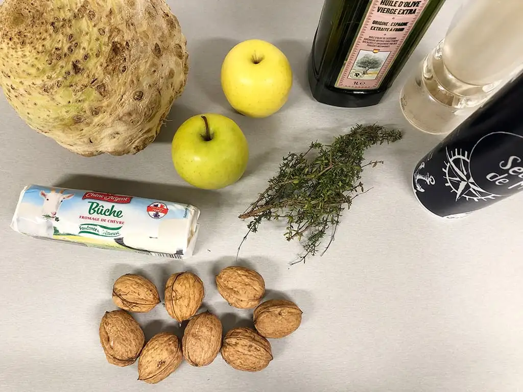 Torentje van knolselderij en geitenkaas ingrediënten