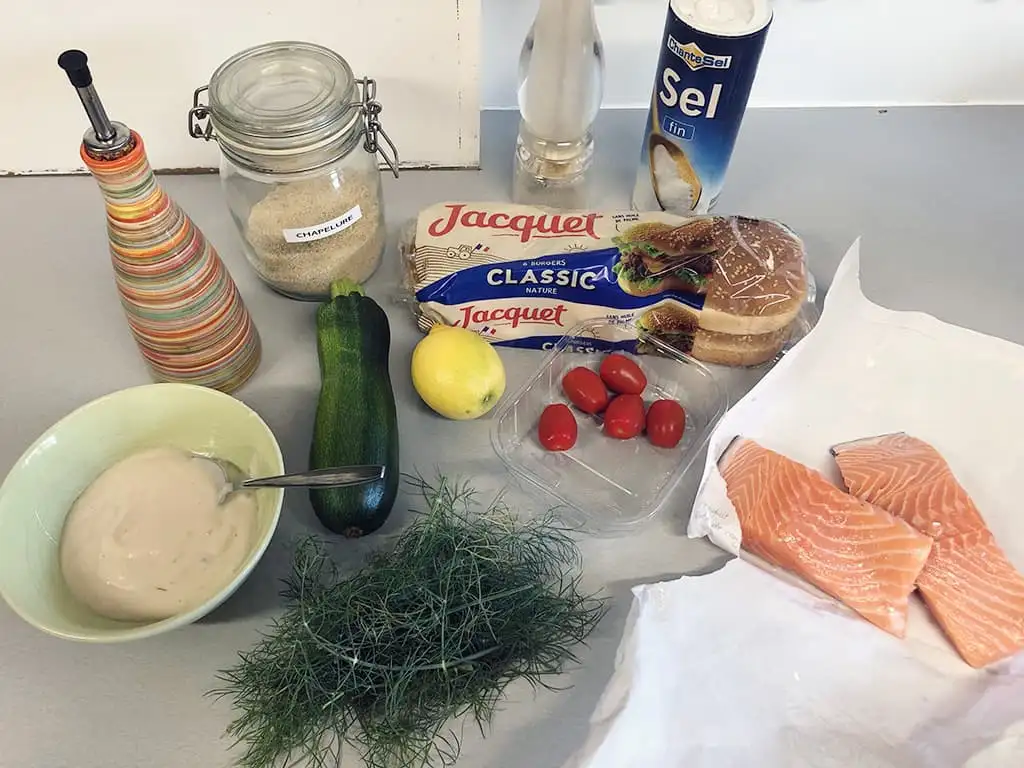 Zalmburgers ingrediënten