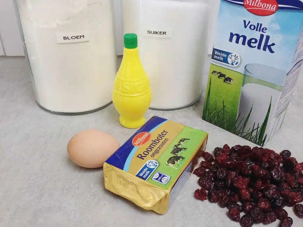 Cranberry koekjes ingrediënten