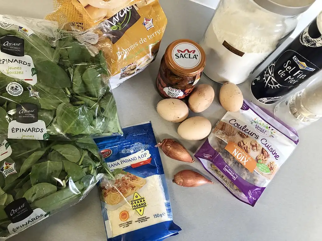 Gnocchi met spinazie ingrediënten