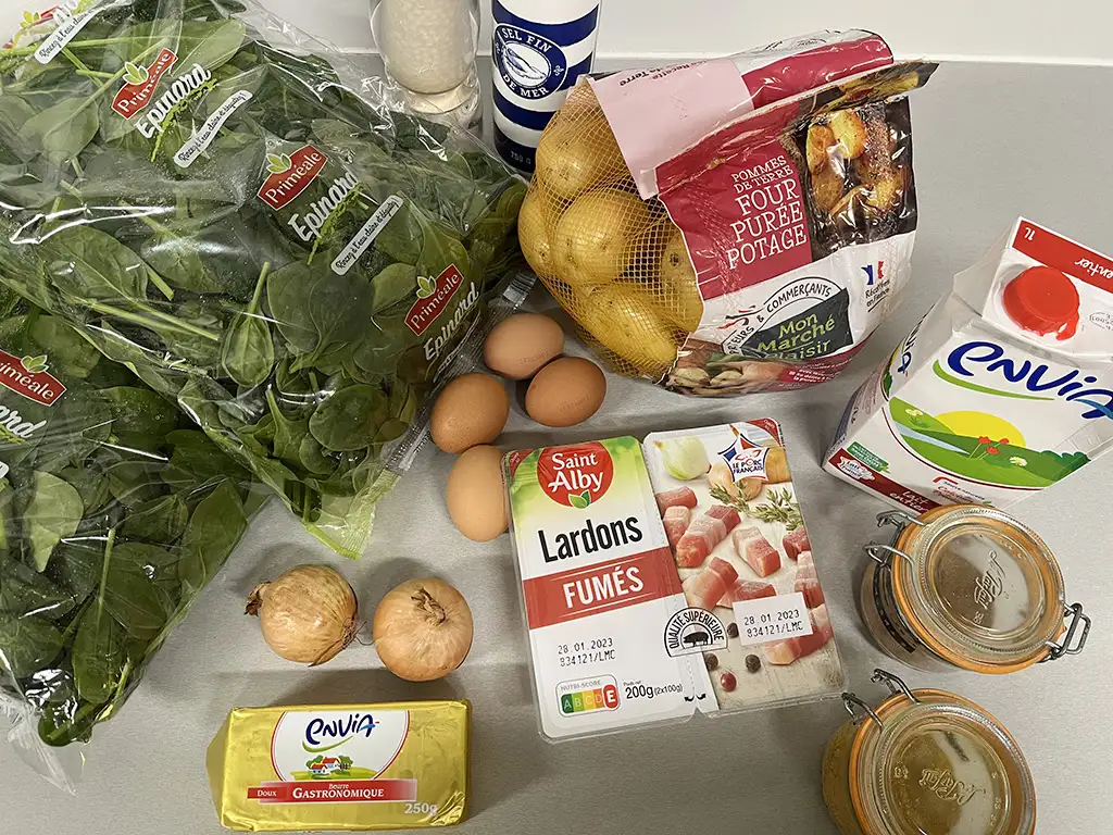 Spinaziestamppot ingrediënten