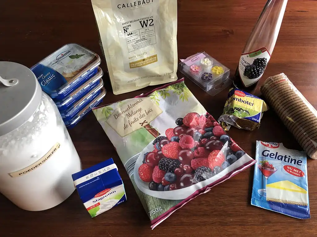 Bosvruchten cheesecake ingrediënten
