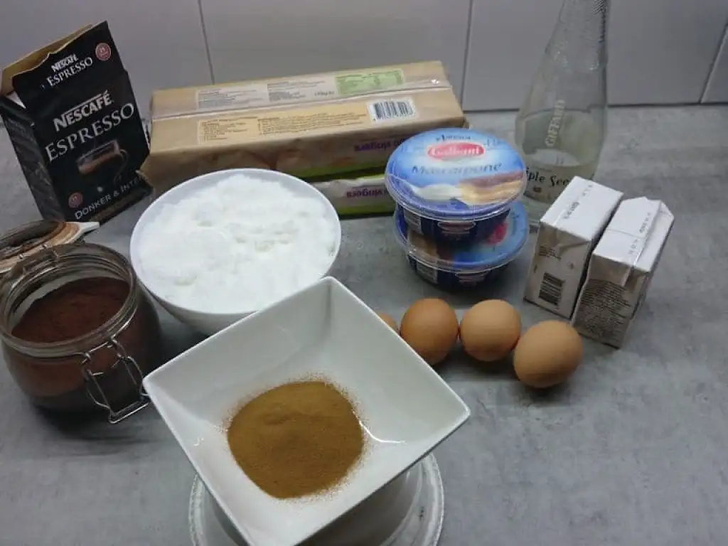 Tiramisu ingrediënten