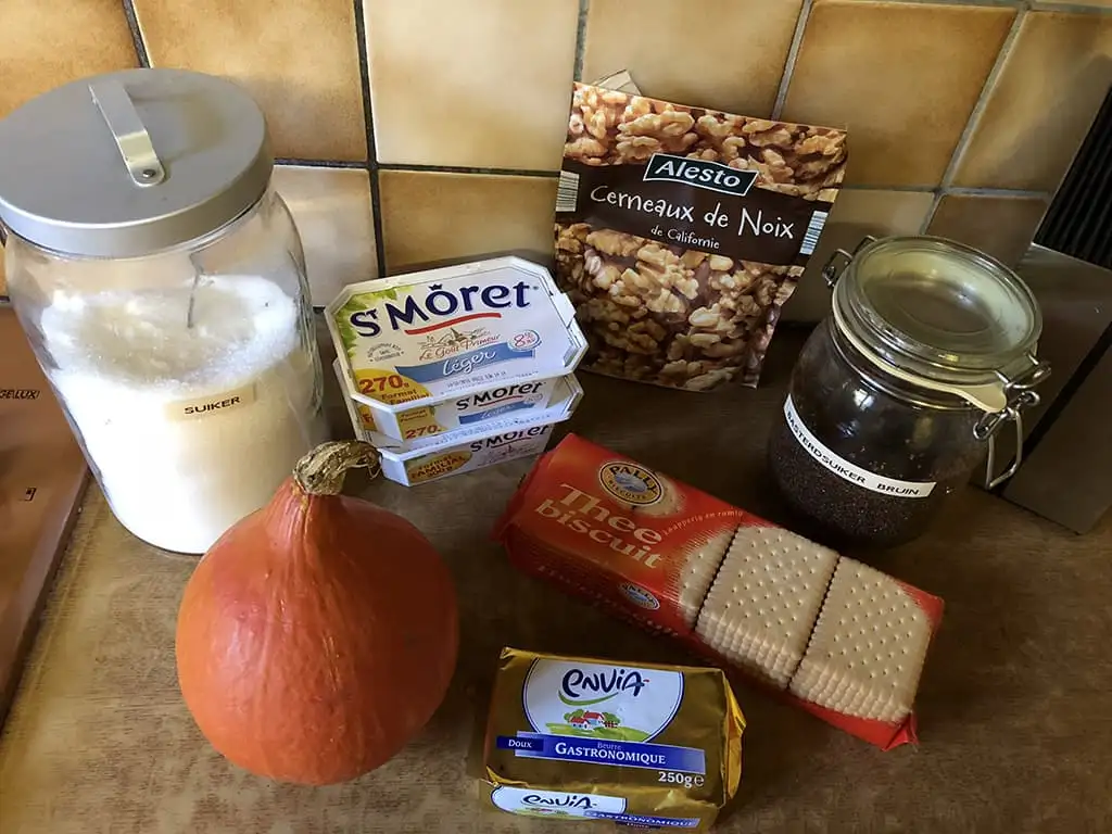 No-bake pompoen cheesecake ingrediënten