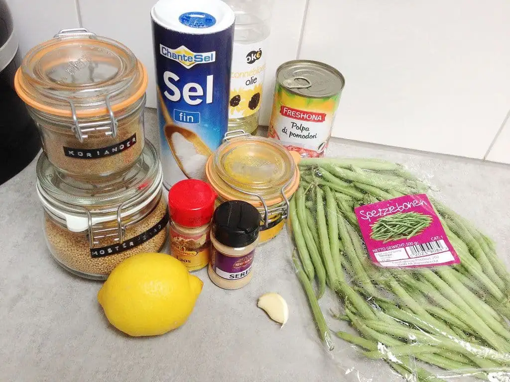 Oosterse sperziebonen ingrediënten