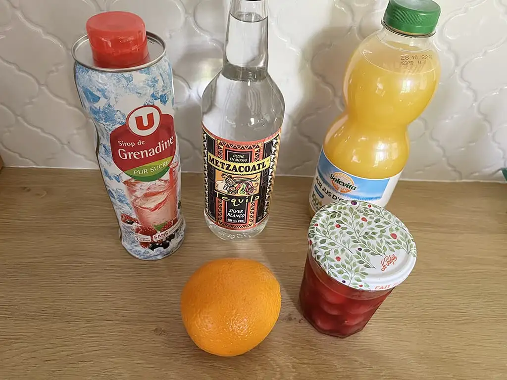 Tequila sunrise ingrediënten