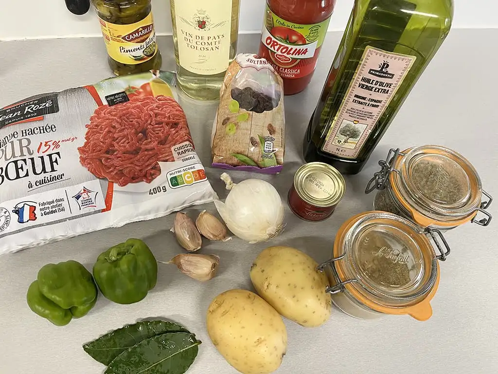 Picadillo ingrediënten