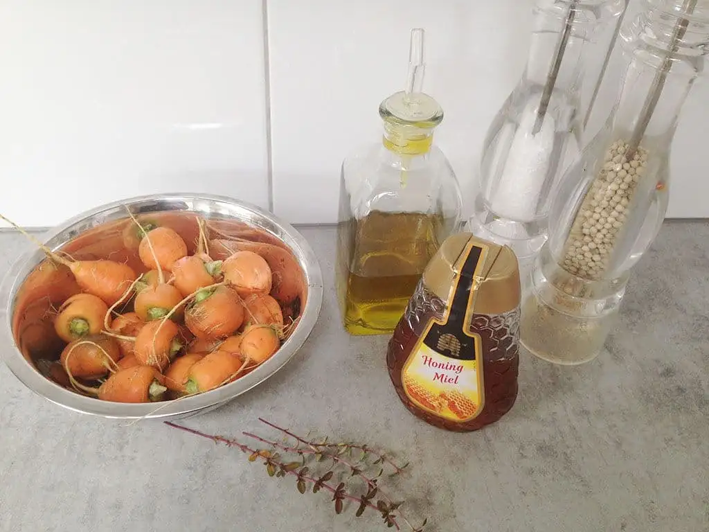 Geroosterde Parijse worteltjes ingrediënten