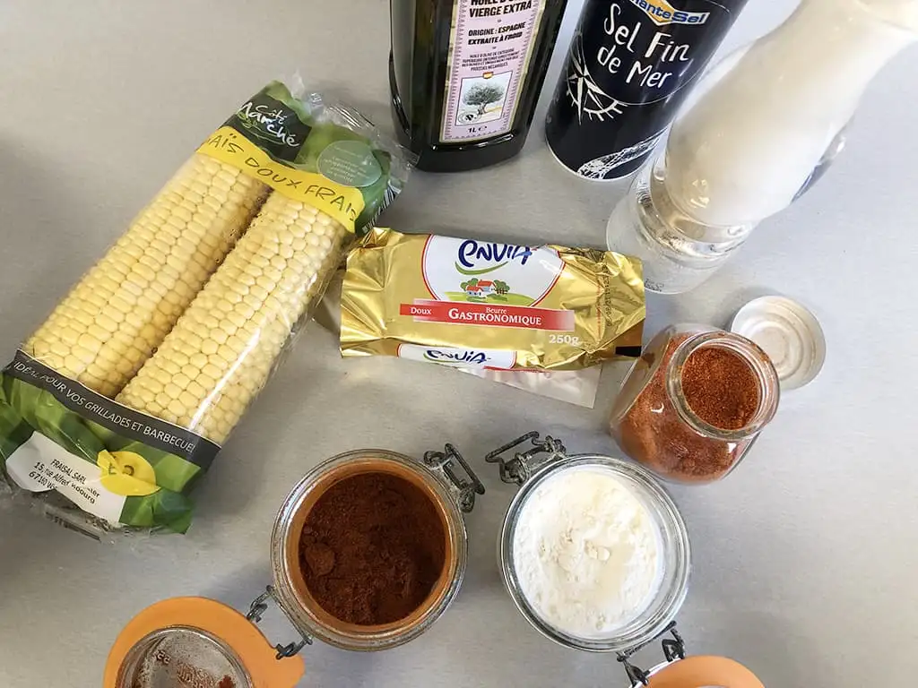 Maiskolven uit de airfryer ingrediënten