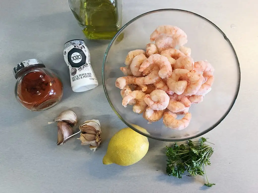 Knoflookgarnalen ingrediënten