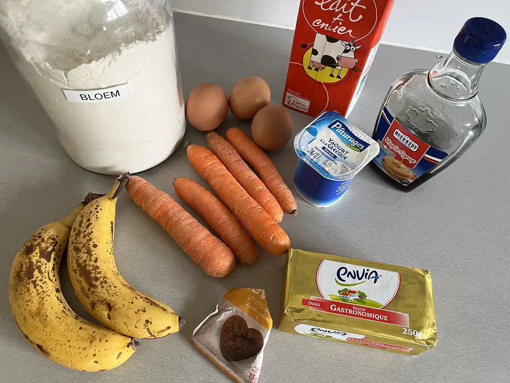 Wortel pannenkoeken ingrediënten