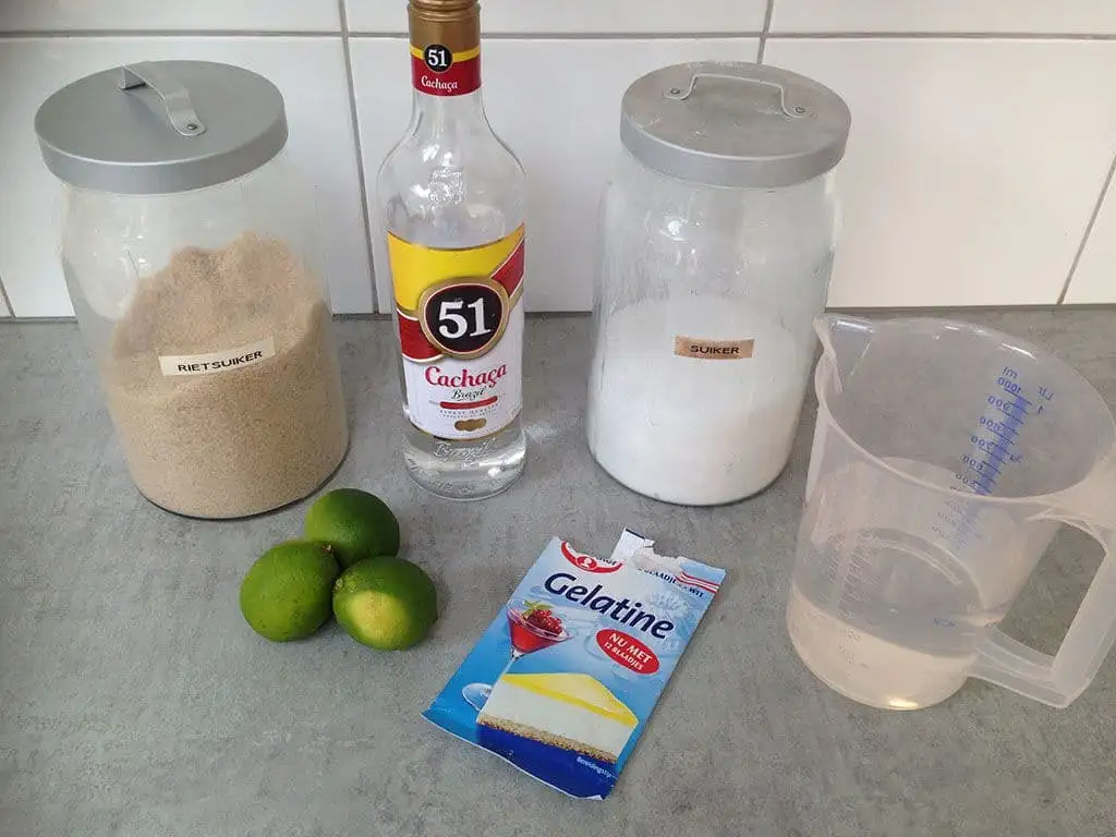 Caipirinha sorbet ingrediënten