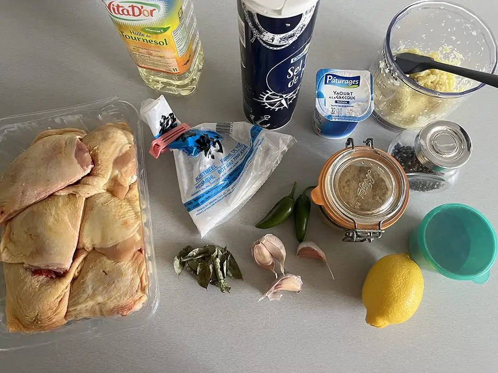 Chicken 65 - Indiase gefrituurde kip ingrediënten