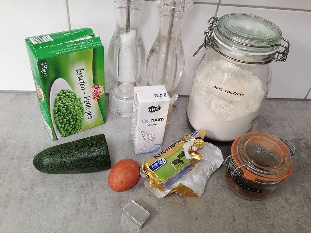 Groentesoep met spelt dumplings ingrediënten
