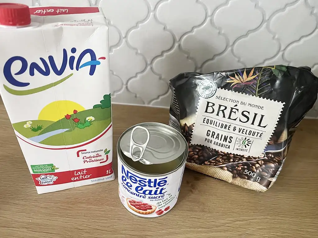 Spaanse ijskoffie ingrediënten
