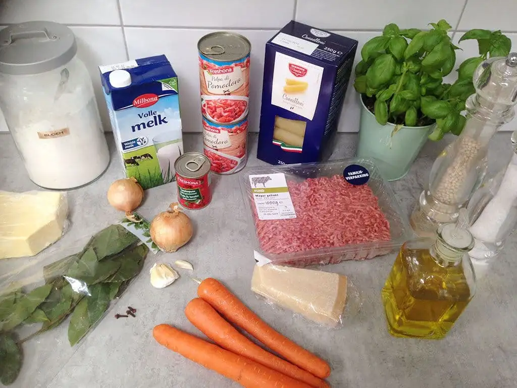 Cannelloni met gehakt ingrediënten