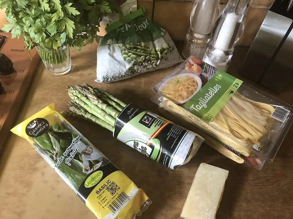 Pasta primavera ingrediënten