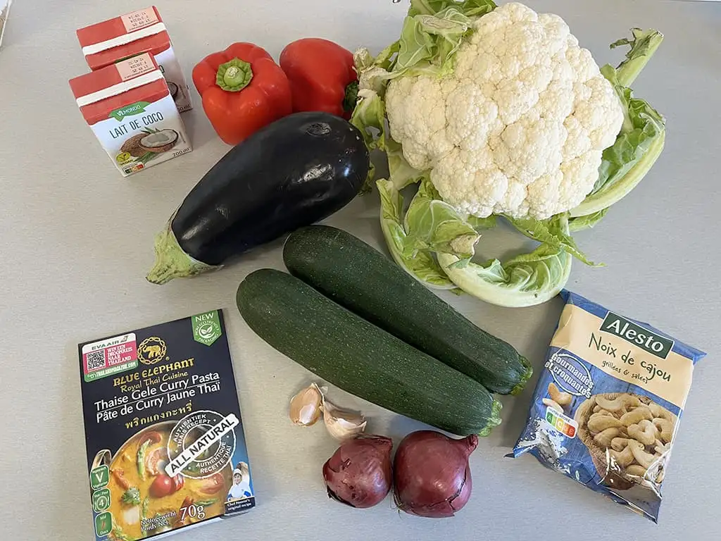 Vegetarische curry uit de slowcooker ingrediënten